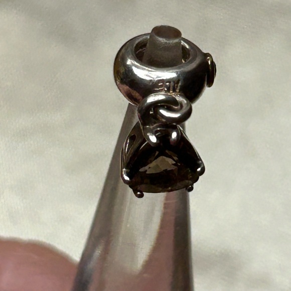 Pandora smoked quartz Close to My Heart Dangle retired dangle bead - Picture 3 of 6